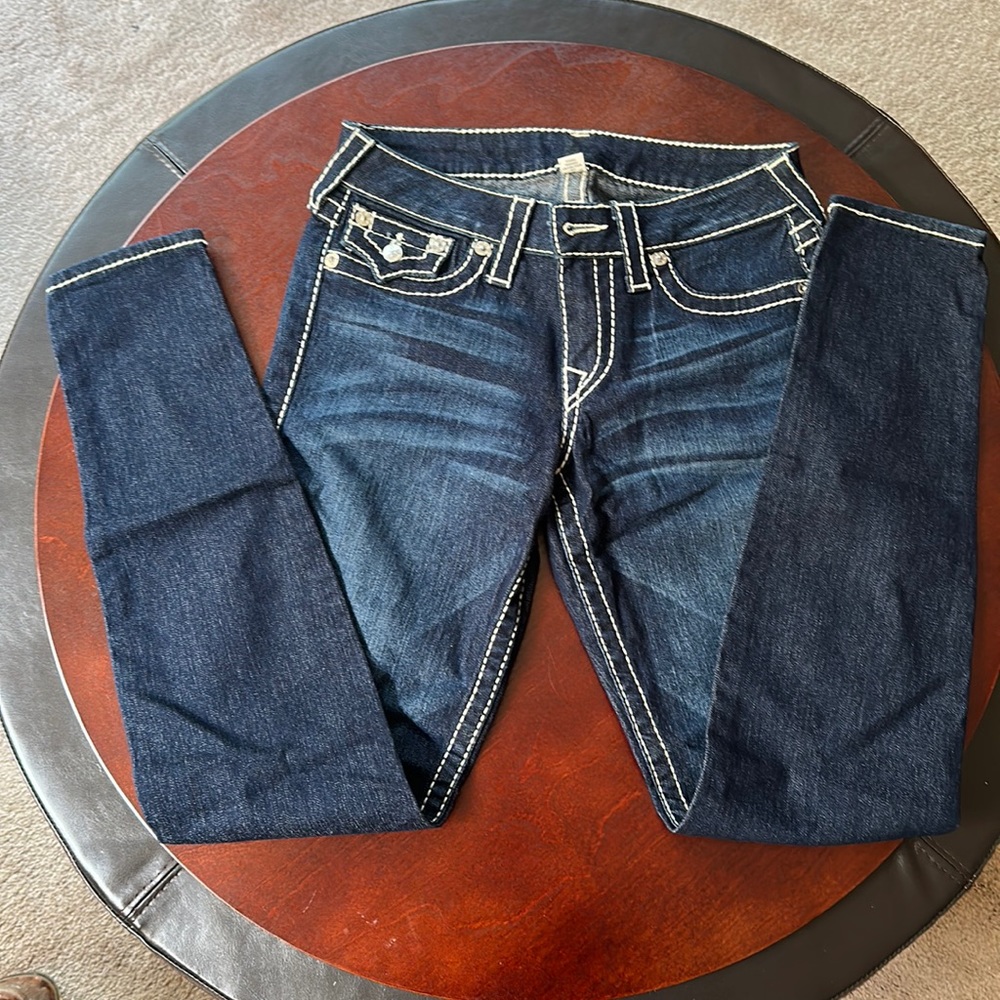 Like new True Religion denim legging. Size 27